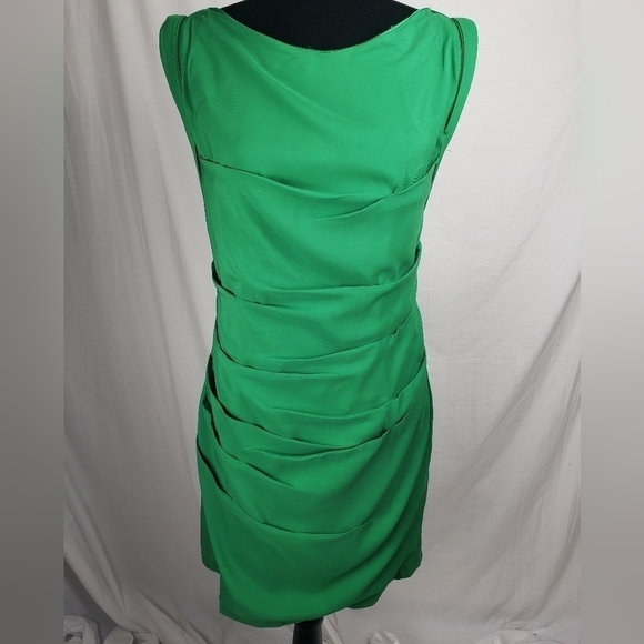 Express Green Layered Bodycon Dress with Full Zip Sz 8 - Picture 1 of 10